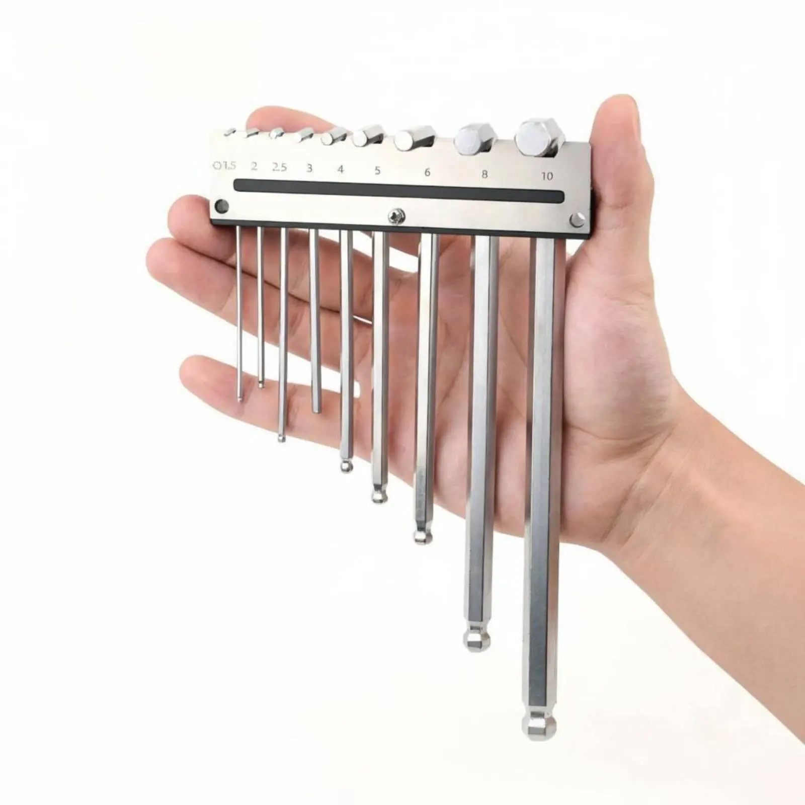 Hex Key Pegboard Mount Metal Allen Wrench Organizer Allen Wrench Rack Dedicated Slot Hex Key Holder Easy Reach for Woodworkers