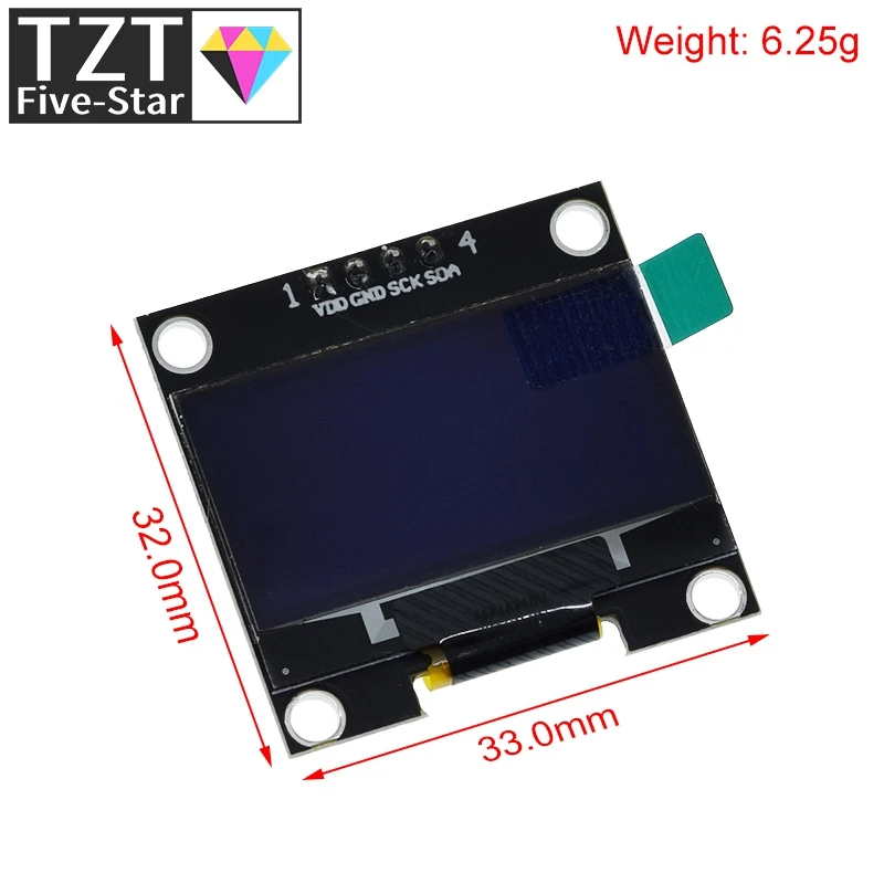 

1.3 inch oled IIC Serial White OLED Display Module 128X64 I2C SSD1306 12864 LCD Screen Board VDD GND SCK SDA for Arduino Black