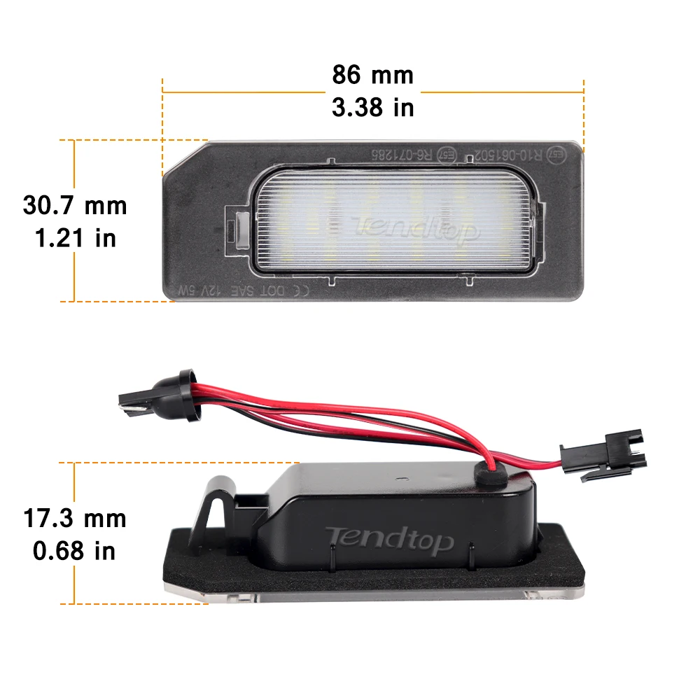 Canbus Error Free LED Number License Plate Light Lamp White  For Mistubishi ASX Outlander Sport RVR PHEV 2011-2020