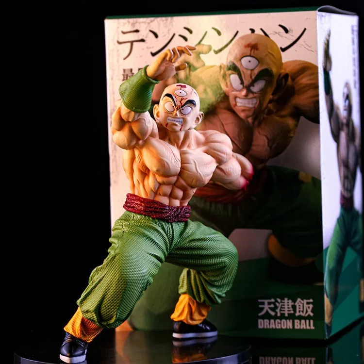 

24cm Dragon Ball Anime Figure Tien Shinhan Peripheral Model Battle Loss Version Desktop Decoration Ornaments Birthday Gifts Toys