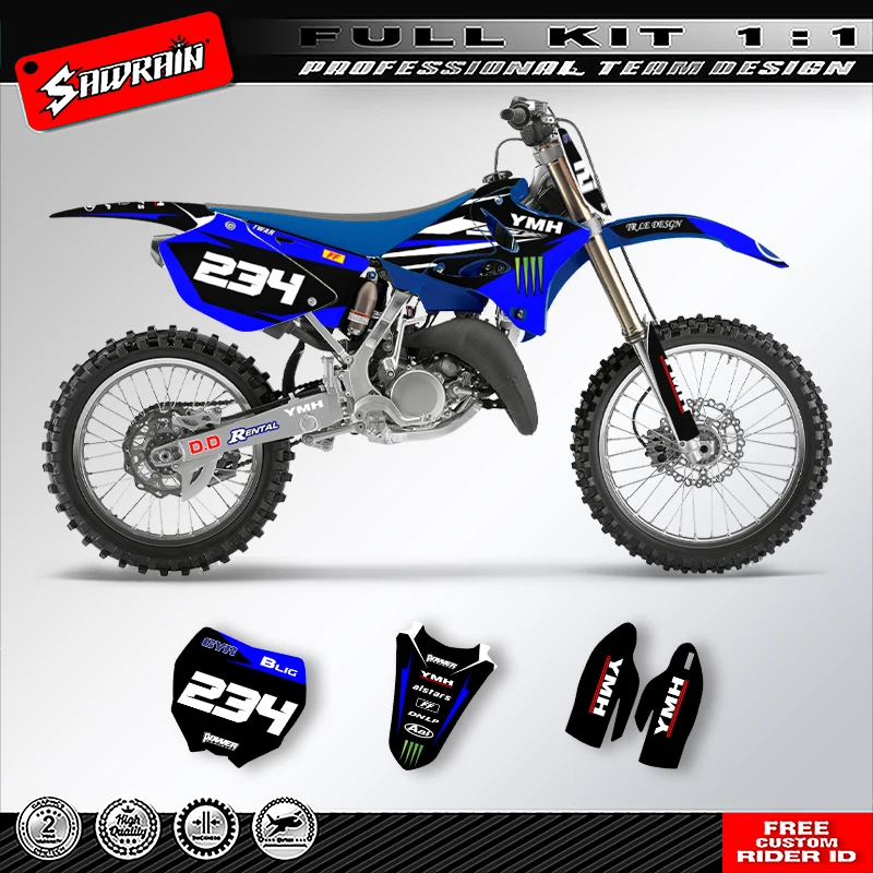

Наклейка на мотоцикл Sawrain, набор наклеек с графикой команды для YAMAHA YZ125-250 2002 2003 2004 2005 2006-2014 005