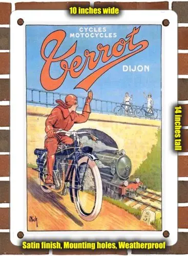 METAL SIGN - 1928 Terrot cycles and motorcycles in Dijon - 10x14 Inches