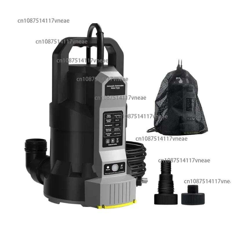 1/2HP 2500 GPH Automatic Electric Submersible Water Pump for Pool Car Washers 25FT Cord Auto/Manual Mode