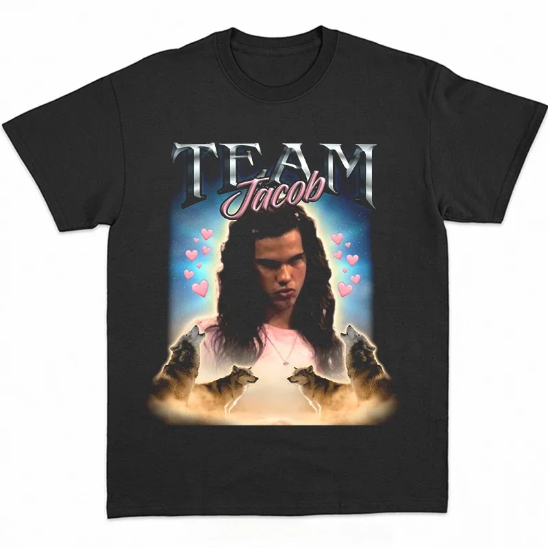 

2024 Classic Team Jacob Team Edward Graphic T-shirt Men Tshirt Unisex Hip Hop Couple Shirt Gifts Tops Kawaii T Shirt for Women