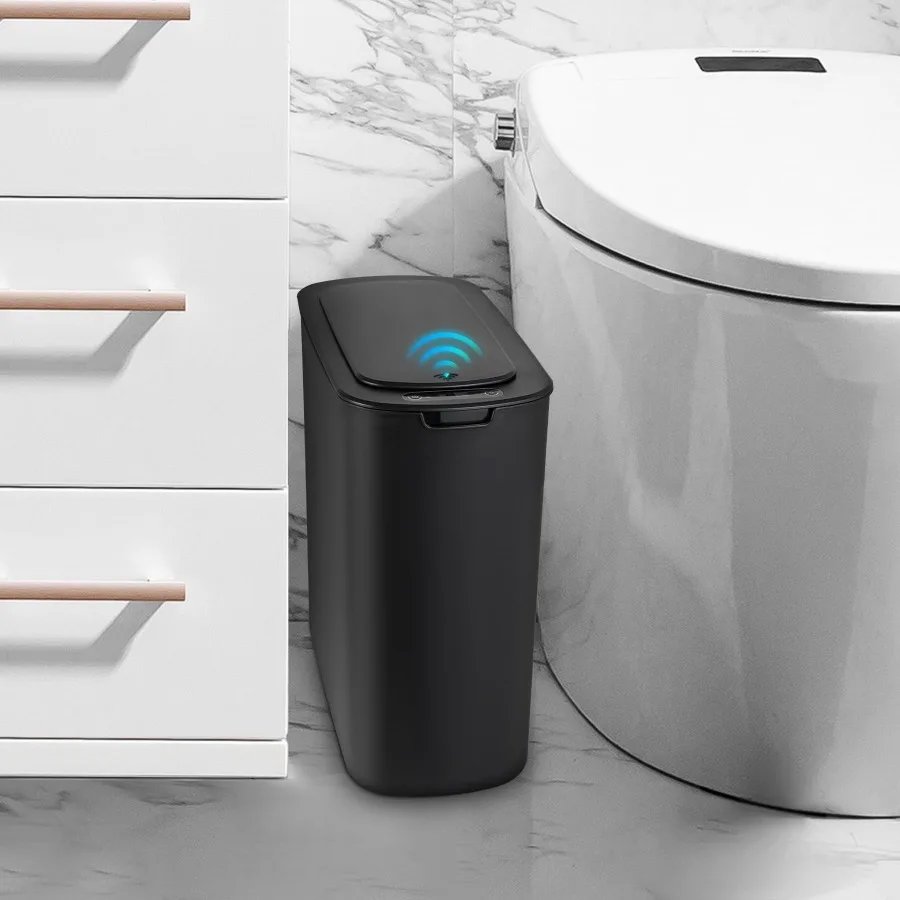 

2.6 Gallon Trash Can, Touchless Sensor for Bathroom, Office, Rv, Bedroom, Living Room, Black