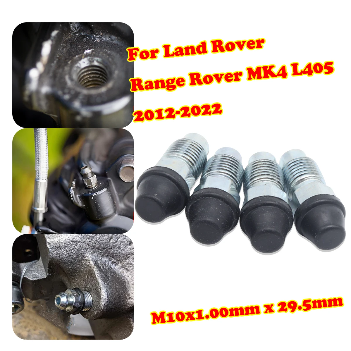 

Car Caliper Bleed Screws Repair Kit For Land Rover Range Rover MK4 L405 2012-2022 Front Left Right Bleeder Valves with Dust Caps