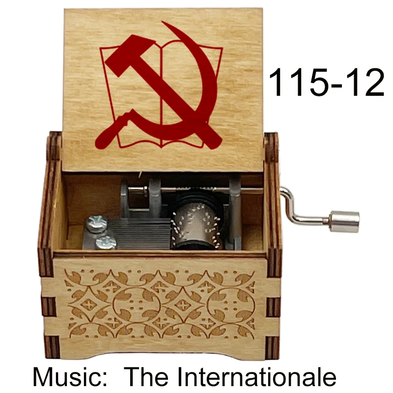 Wooden The Internationale Music Box hand Musical Box Gift For students workmate friends father mother grandfather new year gift