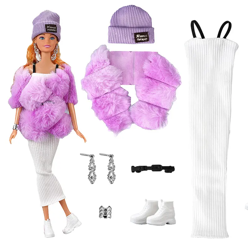 1 Pcs Fashion Dress For 1/6 Doll Daily Outfit Party Skirt Cute Gown Winter Sweater Jeans Clothes For Barbie Doll Accessories