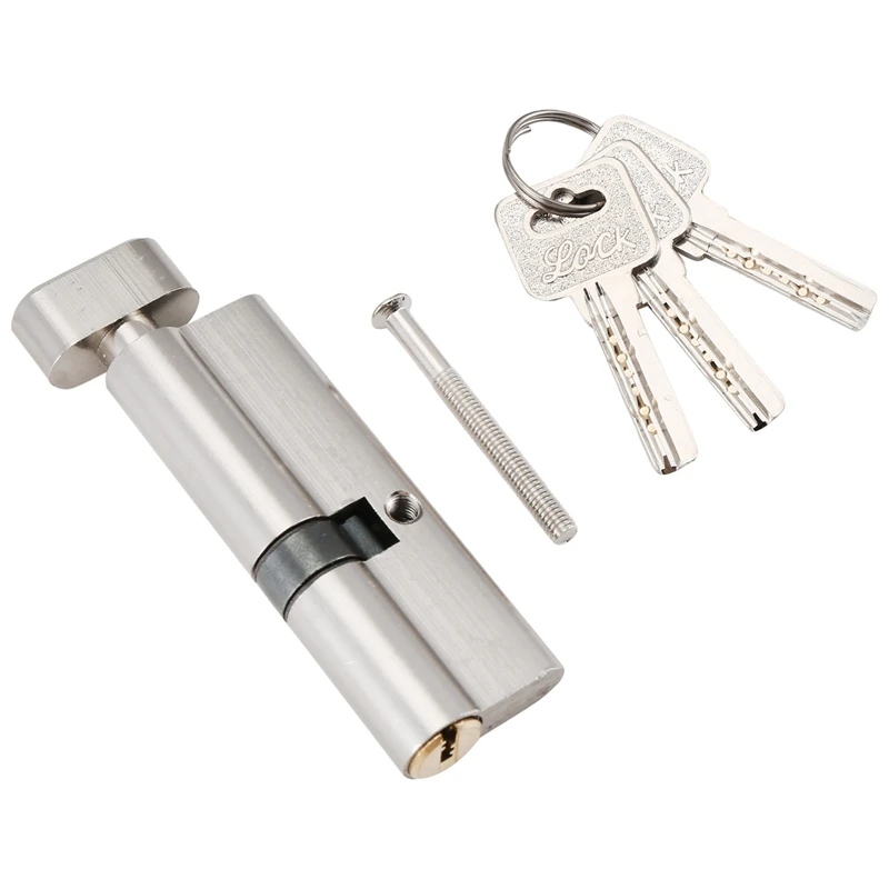 

Door Hardware 80Mm Security Copper Door Lock Cylinder Interior Bedroom Living Lock Handle Brass Key Locking