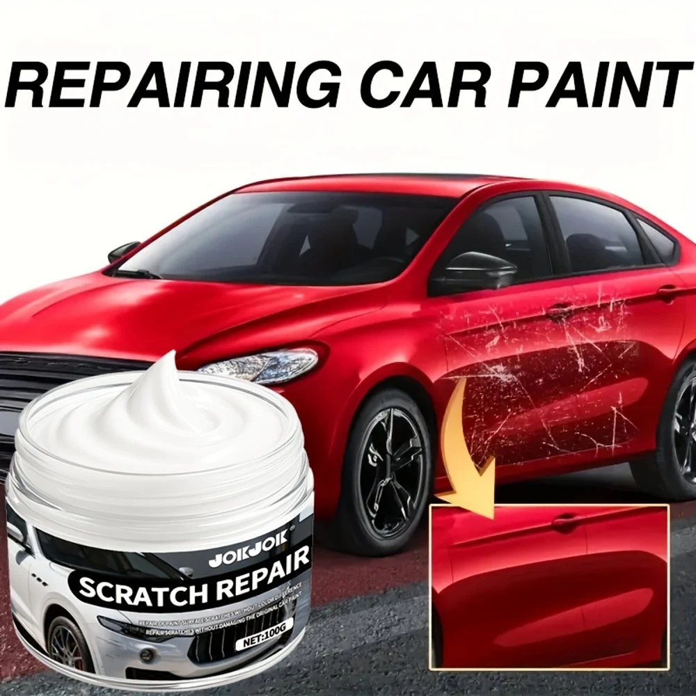 شمع إصلاح خدوش السيارة 100 جرام - تلميع وشمع عالمي، يمنع الخدوش الجديدة، حل العناية بالطلاء الكل في واحد