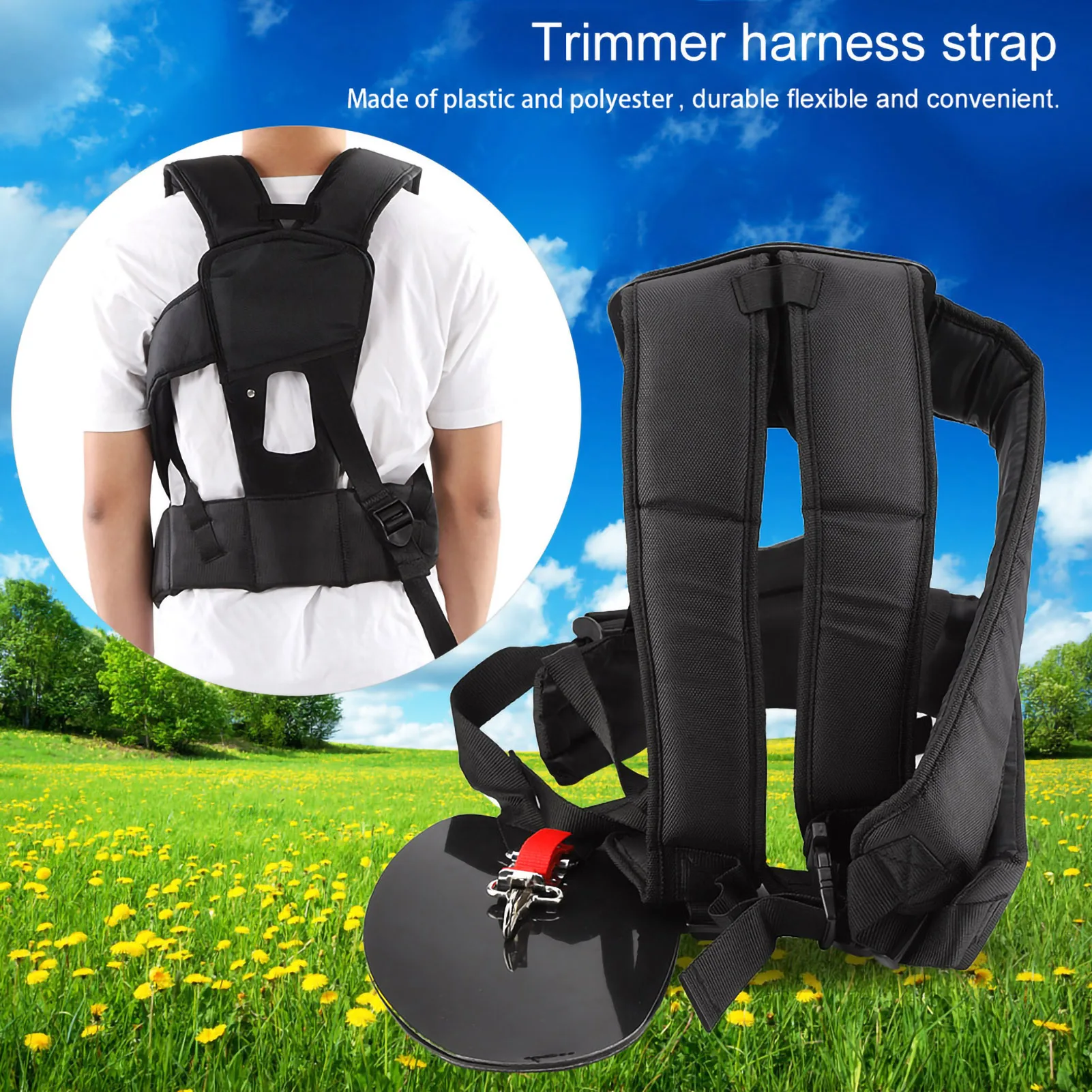 

Trimmer Strap Trimmer Double Shoulder Strap Mower Polyester M Shaped Belt for Brush Cutter Garden Mower Polyester Belt