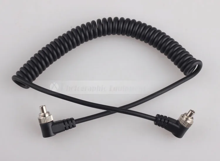 50pcs/Lot Camera cable Male to Male M-M FLASH PC line Sync Cable Cord with Screw Lock PC-PC cable for yongnuo flash light