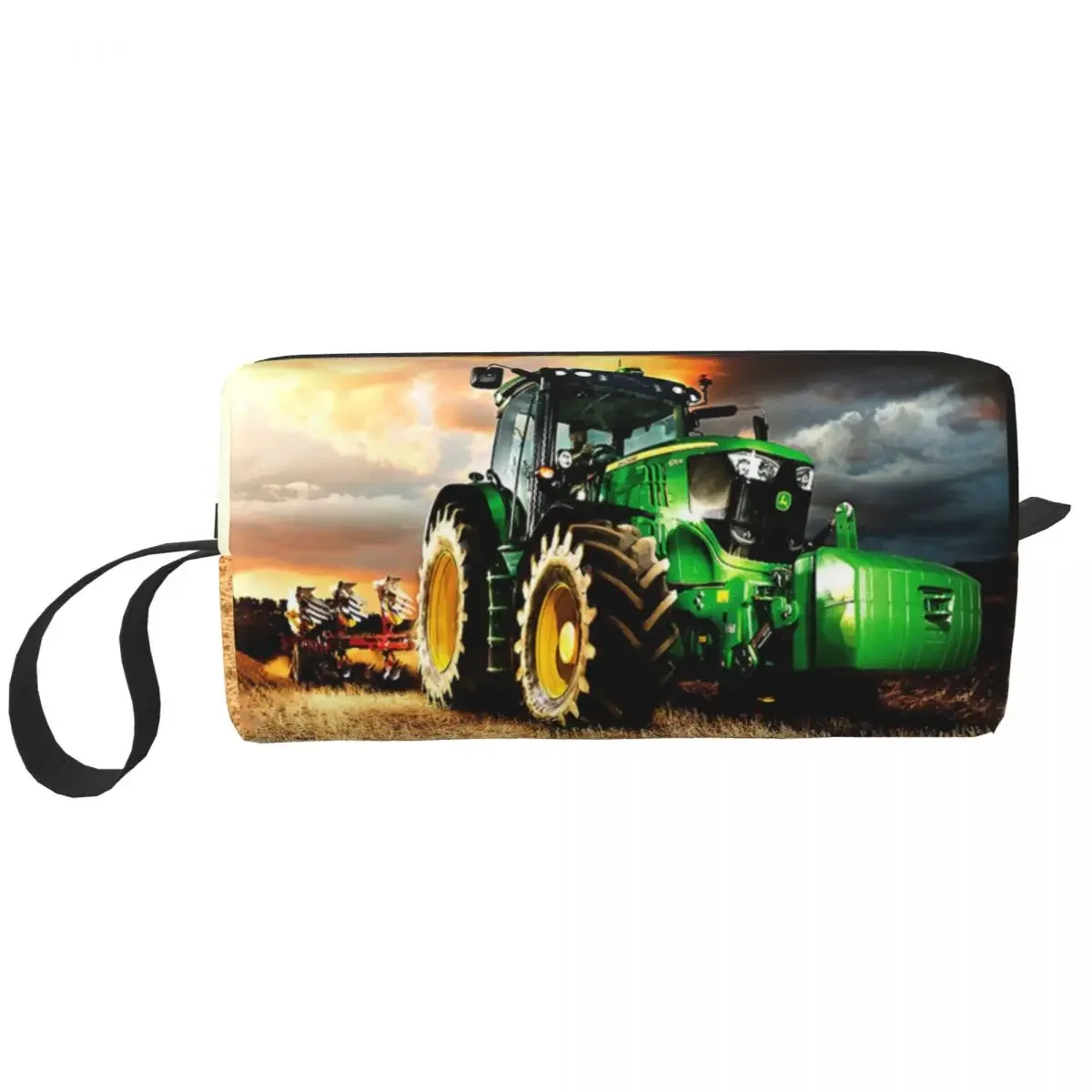 Custom Tractor Travel Cosmetic Bag for Women Toiletry Makeup Organizer Lady Beauty Storage Dopp Kit