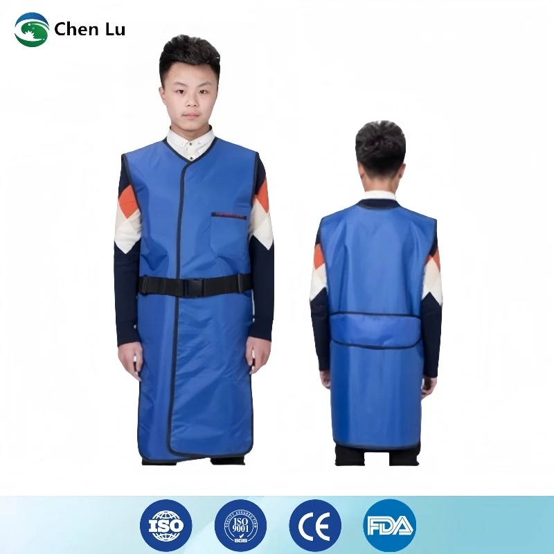 

Genuine x-ray protective 0.35/0.5mmpb double-sided long lead vest hospital/factory radiological protection lead clothes