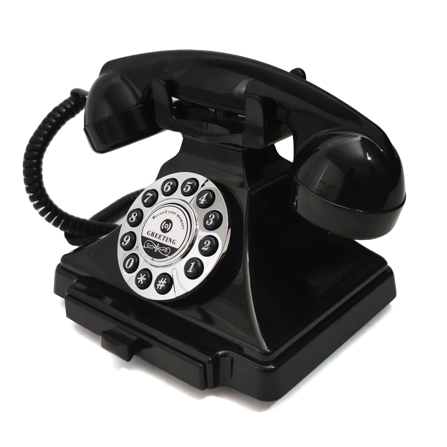 Audio Message Guestbook Wedding Phone Retro Rotary Style Antique Phone Guest Book Phone Message Voice Recorder For Wedding Party