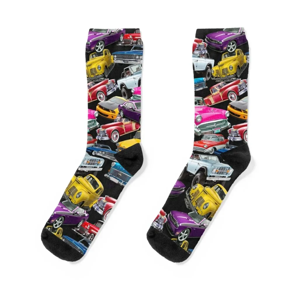 

Cool Retro Classic Cars 3D Socks ankle gifts Male Socks Women's