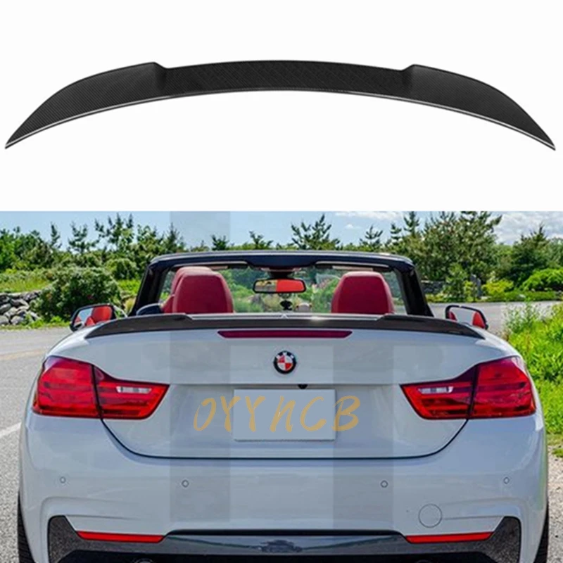 

FOR BMW 4 Series F33&M4 F83 Convertible CS Style Carbon fiber Rear Spoiler Trunk wing 2013-2020 FRP Glossy black Forged carbon