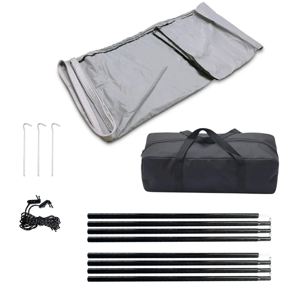 Camping Awning Canopy Sun Sail Kit For Caravan Accessories Motorhome Camper With Piping Attachment 3x2.4m Durable RV Accessories