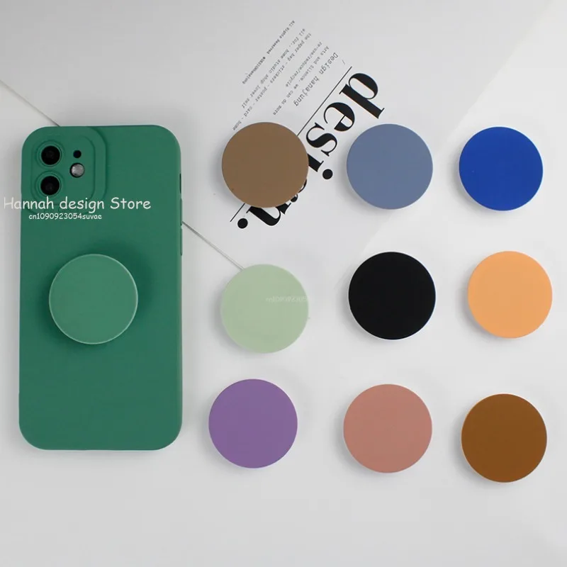 Luxury Glossy Phone Socket for iPhone 15 14 12 13 Foldable Stretch Grip Tok Phones Holder Finger Ring Stand for Xiaomi Huawei