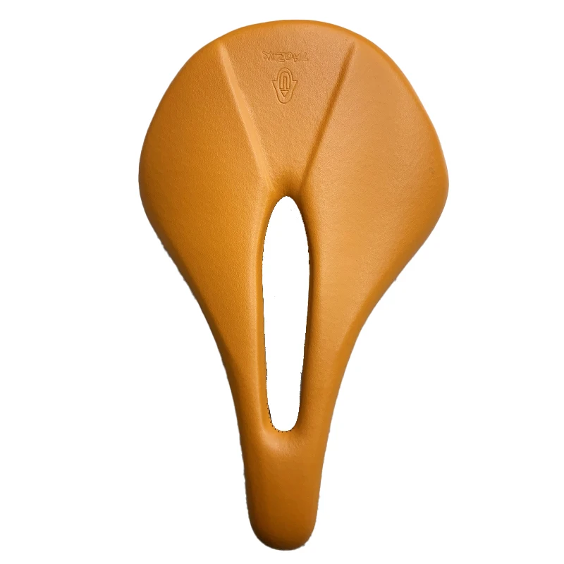 TAOZIK TS010 Vintage Yellow Microfiber Leather Full Carbon 155 MM Mountain Bike Road Bike Seat Saddle