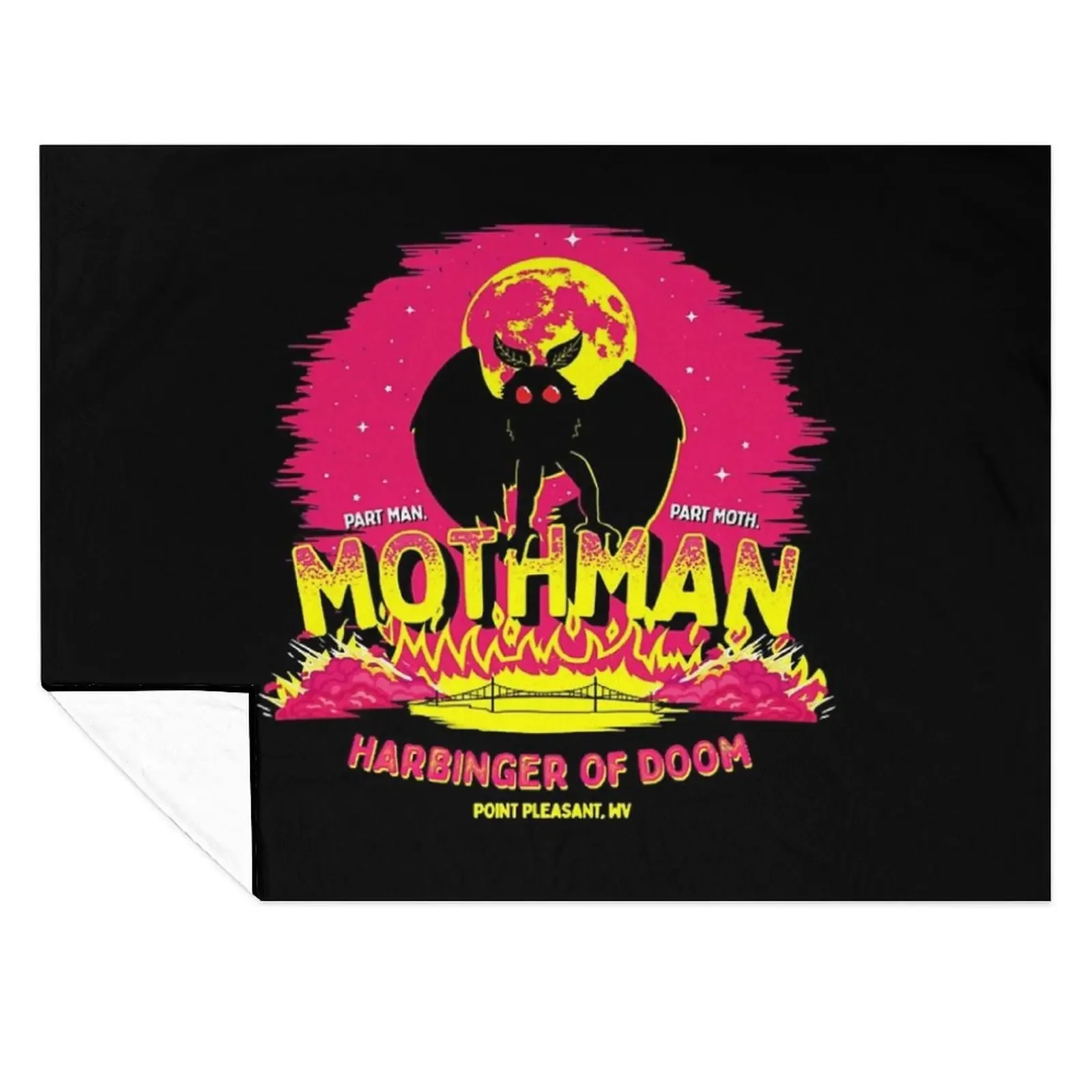 

Mothman, Harbinger of Death! Throw Blanket Softest Tourist Picnic Multi-Purpose Blankets