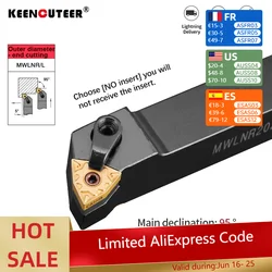 Full series MWLNR2020 MWLNR 1616 MWLNR2525 MWLNR32 WNMG Carbide Inserts Lathe Bar CNC Cutting Tools External Turning Tool Holder