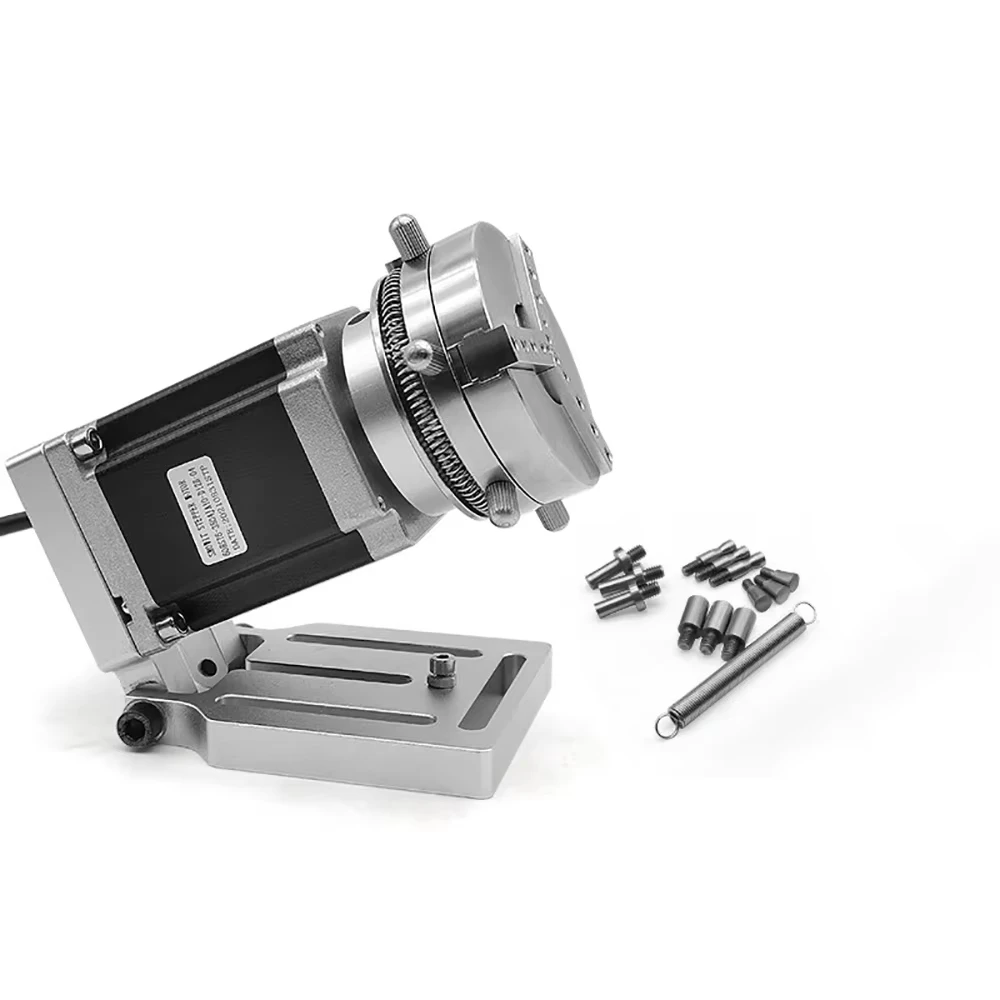 Mini CNC Router Laser Marking Machine Rotary Axis Chuck for Ring Bracelet Jewelry Engraving Auto Lock Rotary Attachment E69
