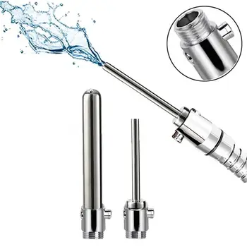 1 adet Paslanmaz Çelik Lavman Temizleme Vajinal Yıkama Anal Douche Anahtarı Vana Memesi Anal Douche Hijyen Aracı Kadın/Erkek Duş