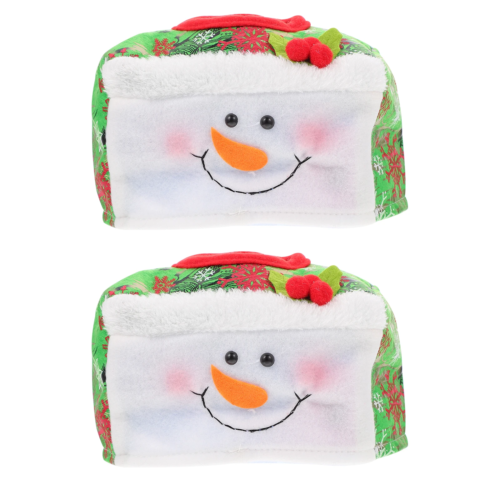 

2Pcs Christmas Lightweight Home Shop Decor Tissue Christmas Decor Tissue Box Holder Storage Bag