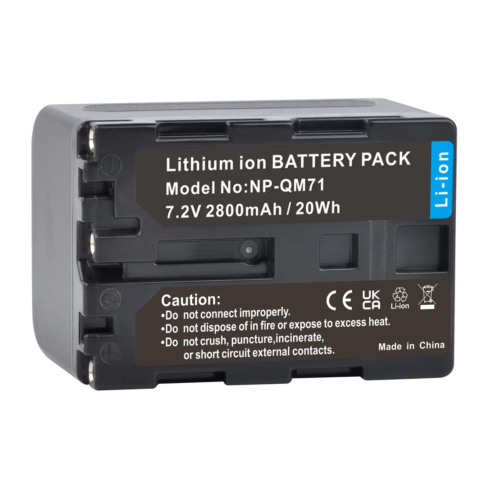 Camcorder Battery NP-QM71 with Charger for Sony NP-QM70 NP-QM71D DCR-TRV33E 240K 250E PC105E DCR-TRV108 TRV116 TRV126 TRV128