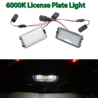 for Seat Altea 2005-2009 Arosa Cordoba 6K 6L Leon 1M Toledo 5P Ibiza 6L 2PCS Car License Plate Light Number Plate Lamp Upgrade