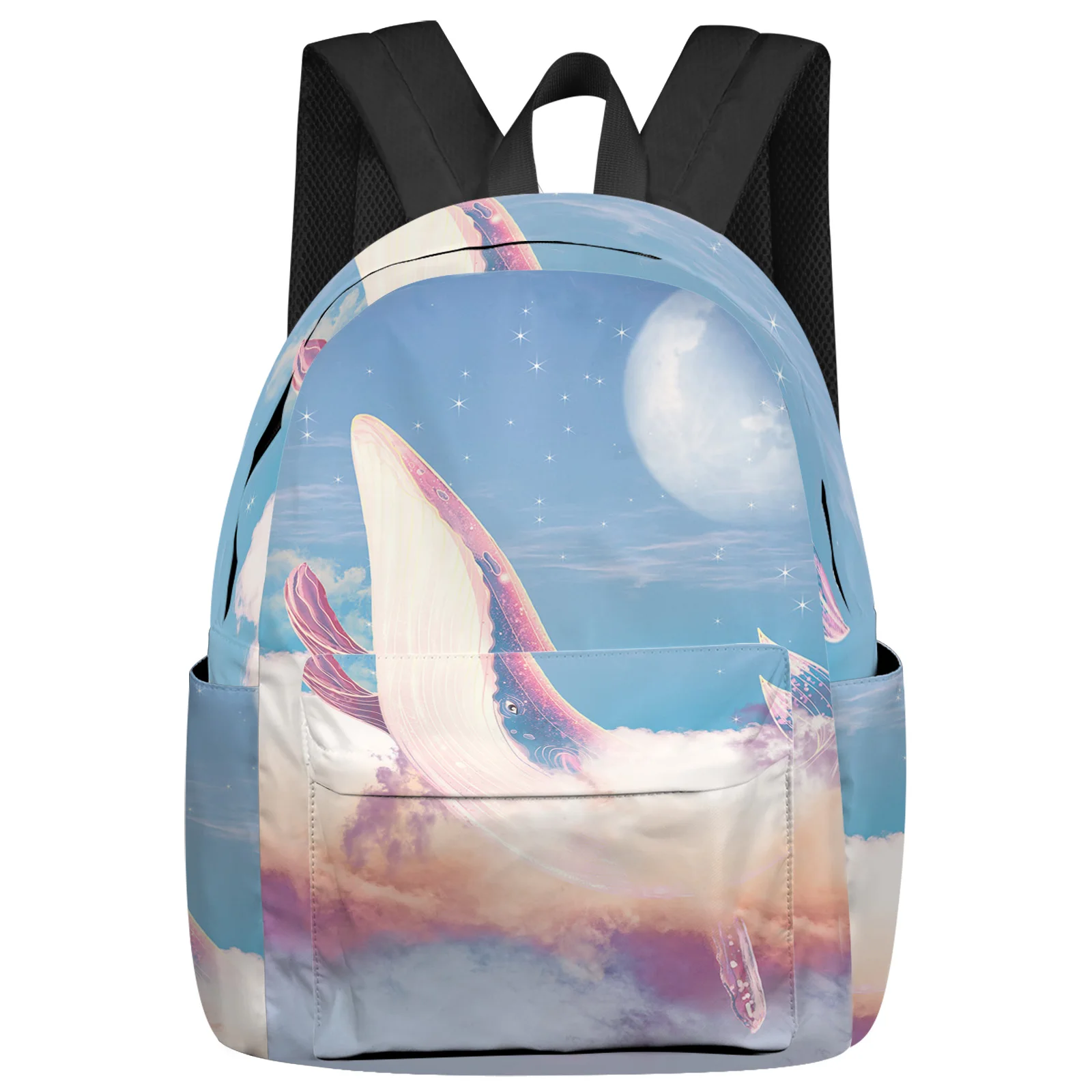 

Starry Whale Clouds Cartoon Feminina Backpacks Teenagers Student School Bags Laptop Backpack Men Women Female Travel Mochila