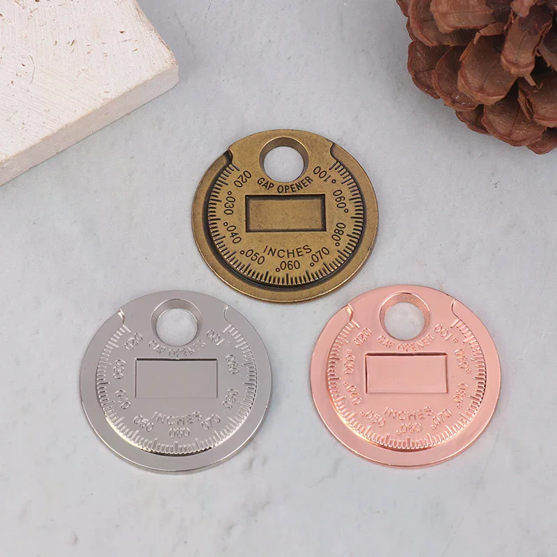 

Coin- Type 0.6-2.4mm 0.02-0.10 Inch Spark Plug Ga Gauge Measurement Tool Range Spark Plug Gage Caliber Measuring Tool