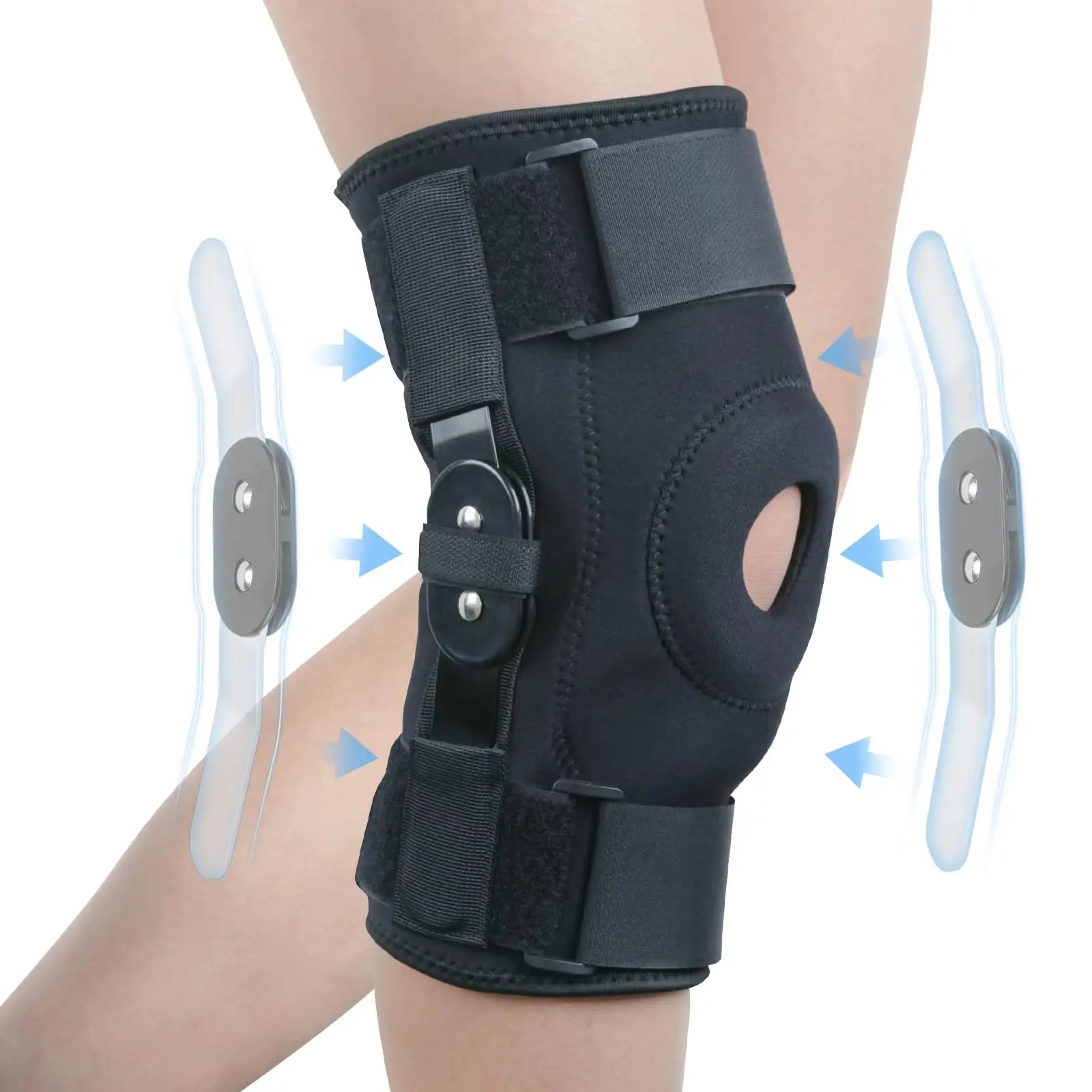 Hinged Knee Brace Orthopedic Meniscus Knee Pad With Side Stabilizers Arthritis Patella Protector Sports Kneepad Joint Pain, ACL