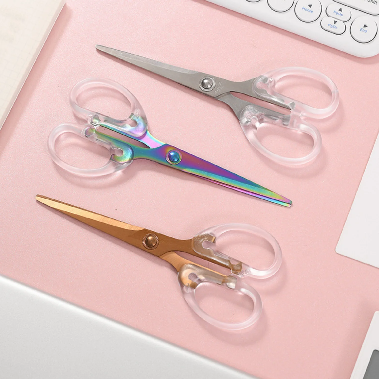 Makeasy Craft Scissors Set Curved and Straight, Sharp Compact Sewing Embroidery Paper Cutting Crafting Stainless Steel Protecti