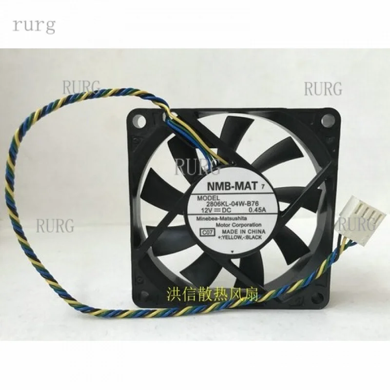 

L 1 PCS for NMB-MAT fan 2806KL-04W-B76 DC12V 0.45A 7015 7cm 4 wire