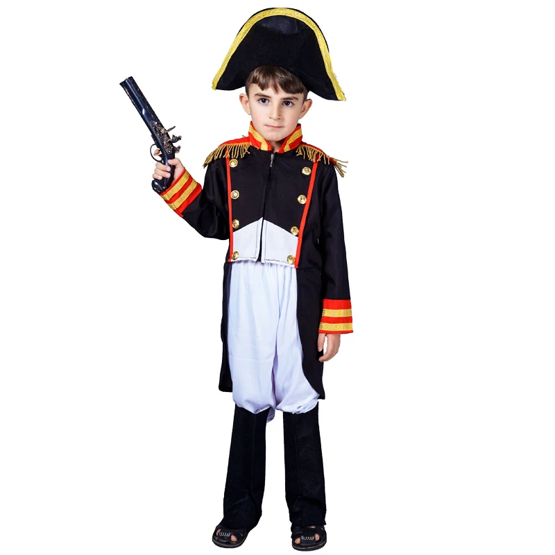 Costume général de Napoléon pour enfants, vêtements de prince pour garçons, cosplay d'Halloween, cadeau de fête pour enfants, tenues Kiev illage