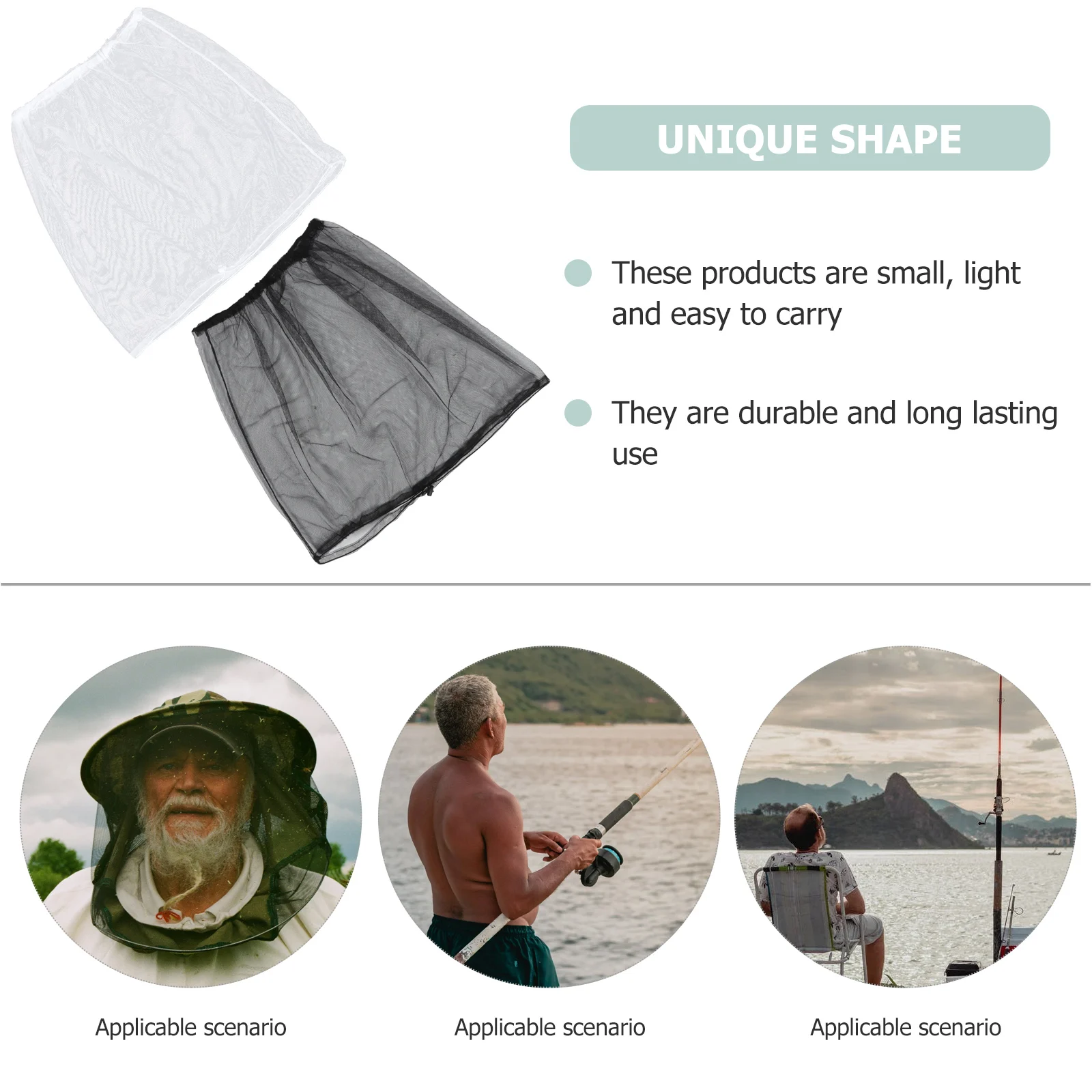 

2 Pcs Bee Net Hat Head Mesh Headwear Major Fishing Professional Netting Outdoor