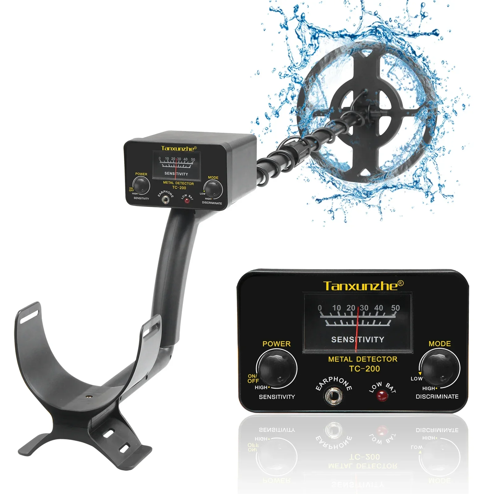 Metal Detector Underground depth Detector Adjustable Tracker Metal Detector Treasure Hunter Gold Digger accurate locating TC-200