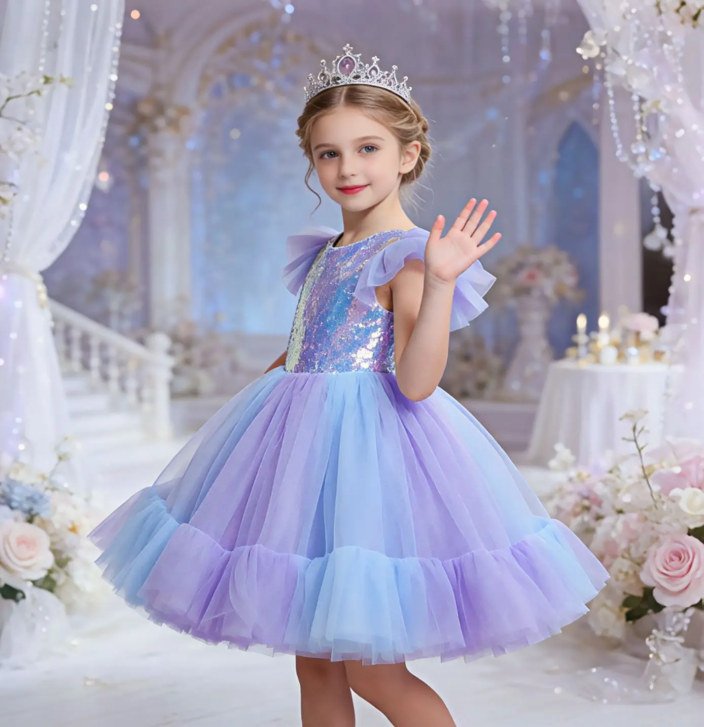 Vestido de Honra Infantil Manga Longa