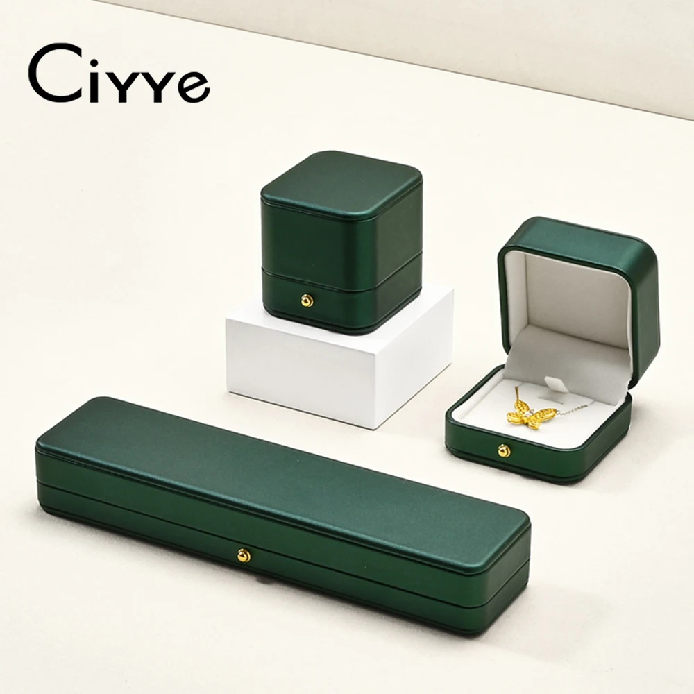 

Ciyye Jewelry Ring Box PU Leather Ring Earring Necklace Pendant Gifts Display Box Travel Wedding Jewelry Organizer Customizable