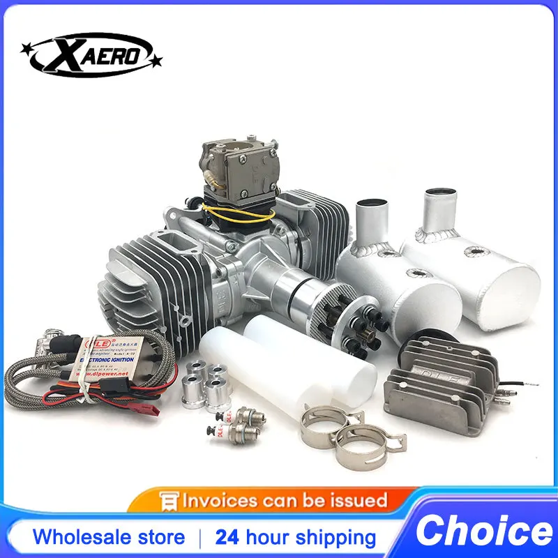 

DLE170 170CC 2-Cylinder 2-Stroke Engine for RC Airplane, with 180W Generator System, Air-Cooled