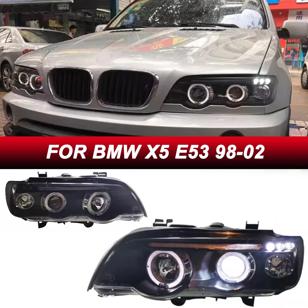 

Hot LED HeadLights for BMW X5 E53 98-02 EMARK new style led DRL Car head lamp Assembly Signal Auto Accessories Modified Lamp