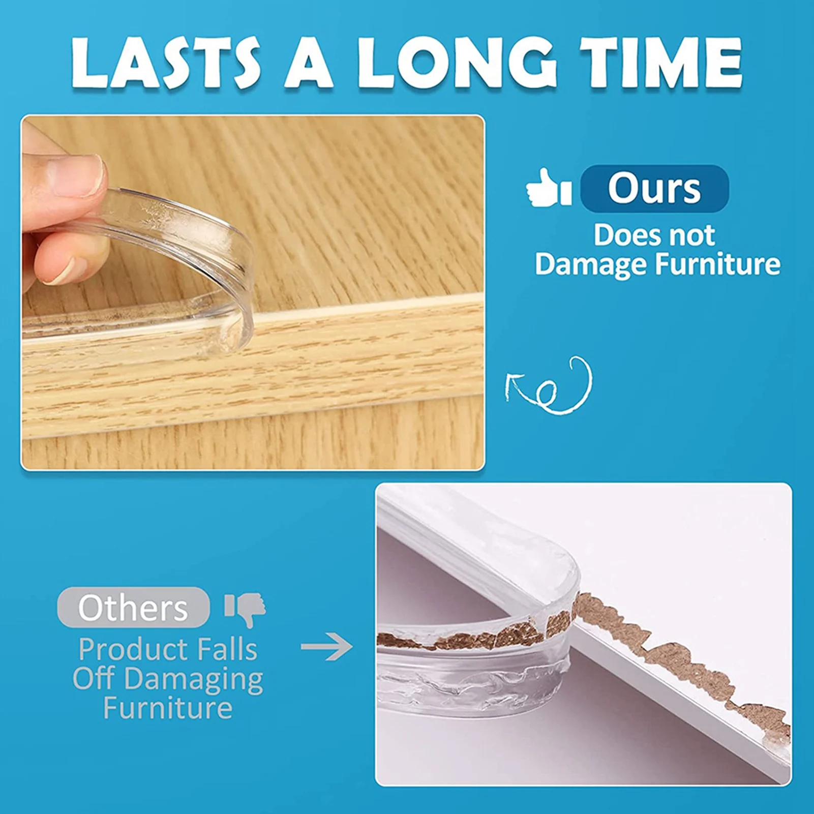 テーブルコーナープロテクター クリアテーブルコーナーガード ベビープルーフコーナープロテクター ソフトシリコン家具エッジバンパーストリップ