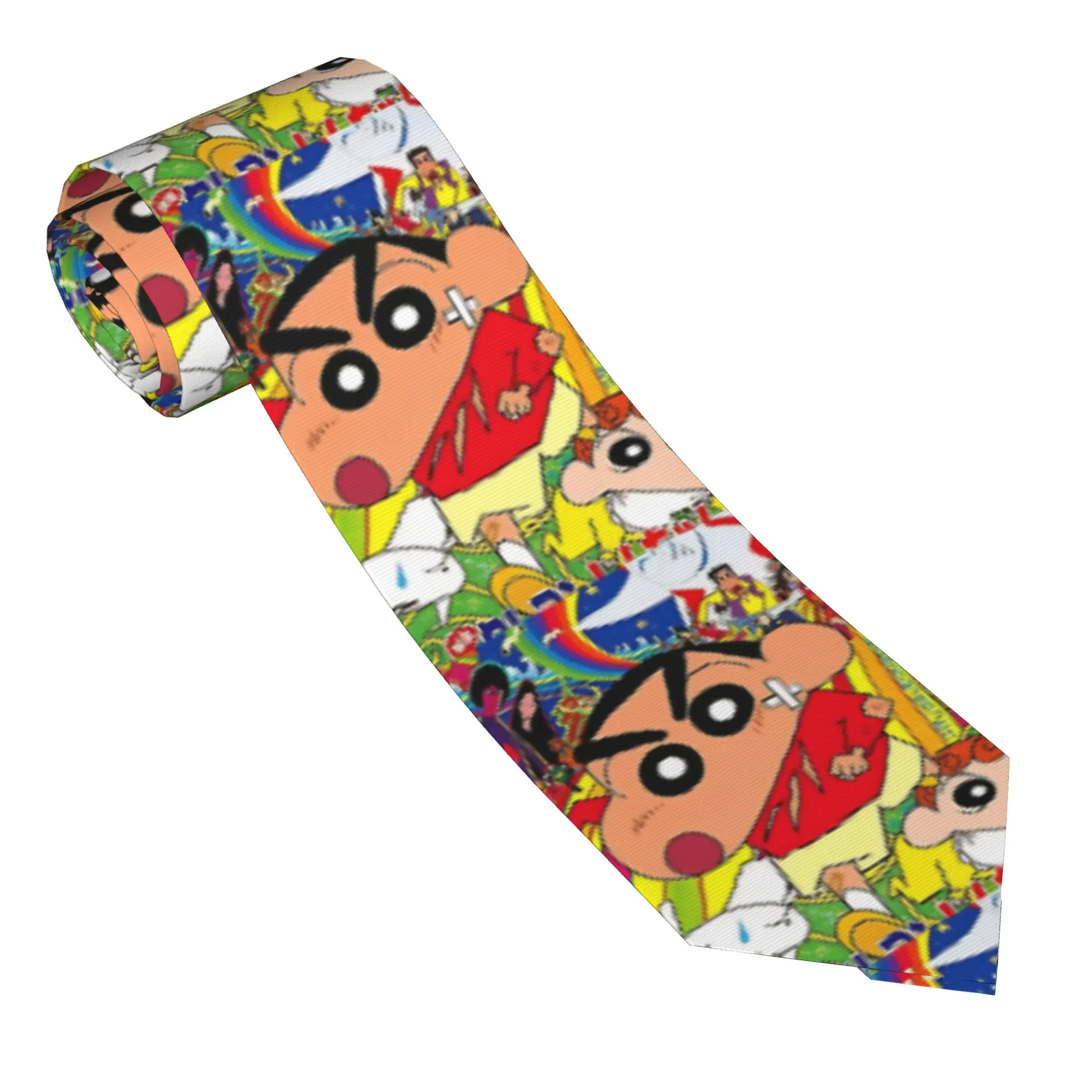 Neckties Crayon Shinchan The Adult Empire Movie Silk 8 cm Wide Neck Tie  for Men Daily Wear Gravatas Accessories Cosplay Props