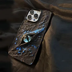 Luxury 3D Cthulhu dark blue demon eye Case protection for iPhone 15 13 12 11 14 Pro Max 14 Plus X XR XS Halloween devil cover