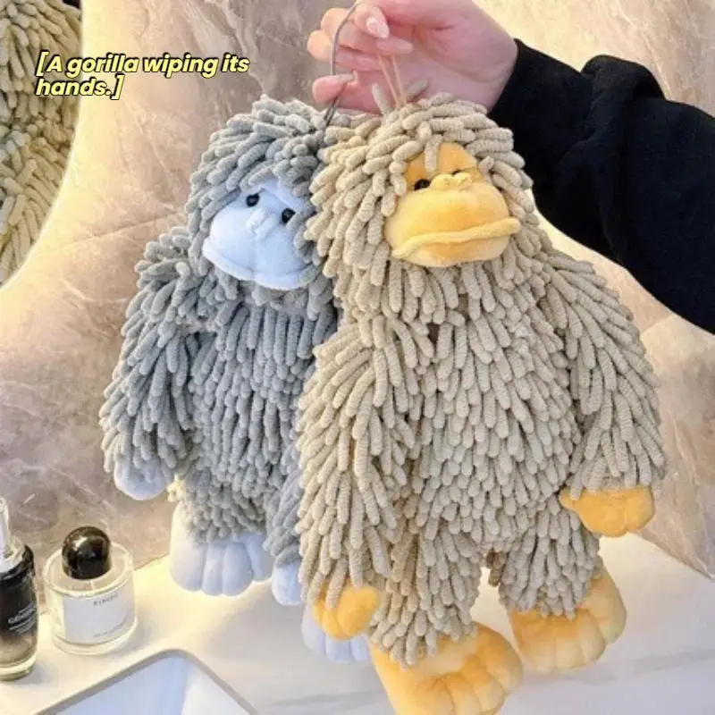 toalha-de-mao-suspensa-em-formato-de-macaco-desenho-animado-chenille-absorvente-de-secagem-rapida-para-cozinha-banheiro-toalha-suspensa