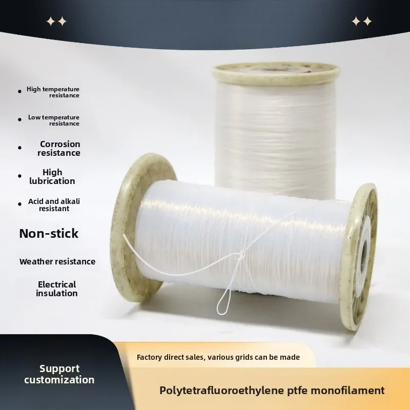 Factory Direct PTFE Monofilament Sewing Thread, 0.1‑0.8mm, High Temperature, Acid‑Alkali Resistant