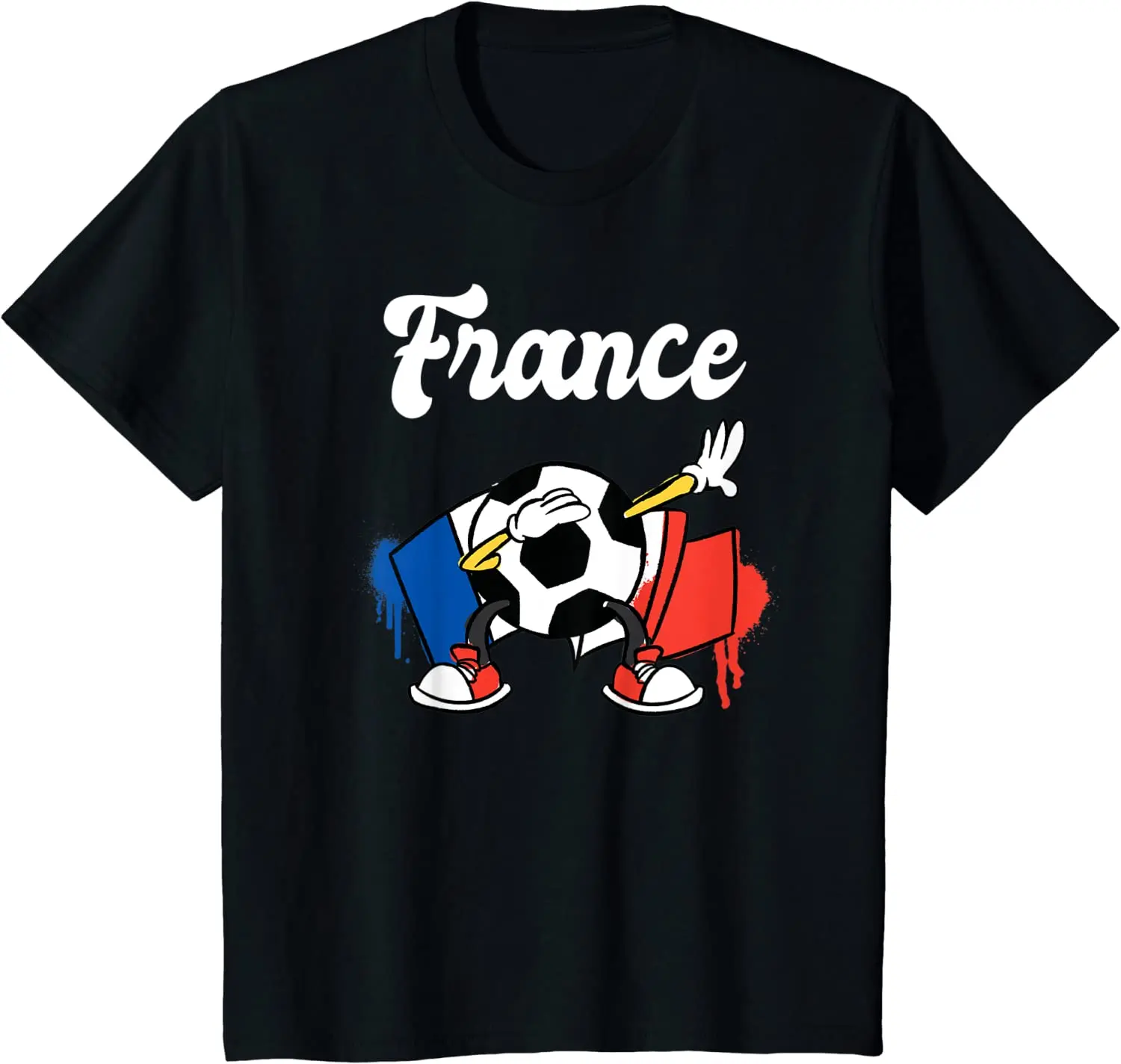 France Flag Soccer Ball French Fan Men Women Kids Boys Girls T-Shirt