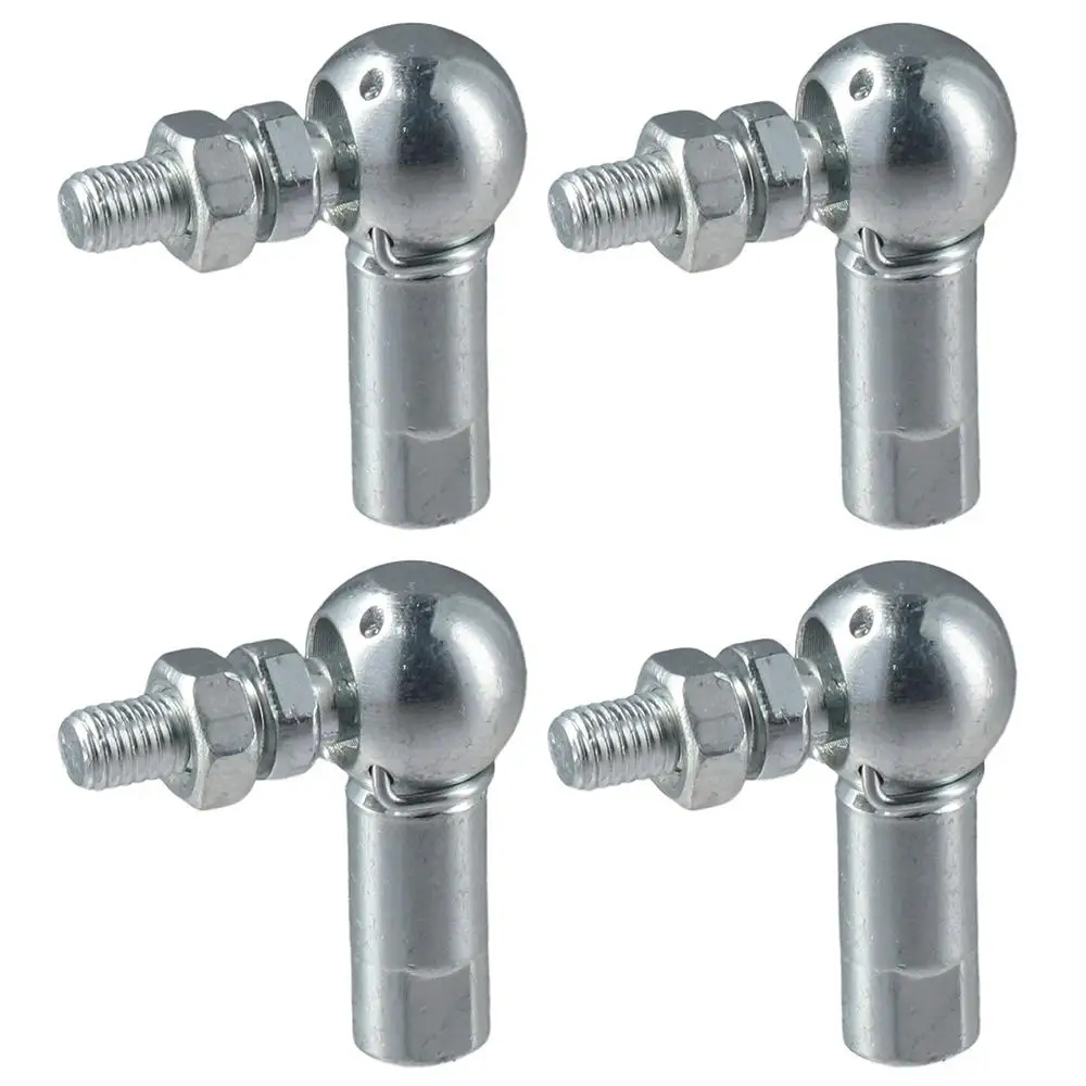 4pcs Right-Hand Female Thread CS8 Rod End Ball Bearing Self-lubricating Carbon Steel Angle Ball Joint M5x0.8 with Stud